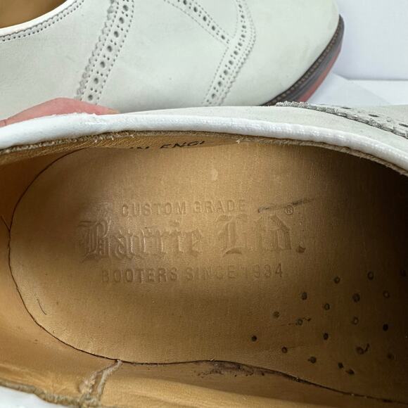 George Cox Barrie Ltd Oxford Shoes Men’s Size US 12 EU 44 Cream - Picture 8 of 10